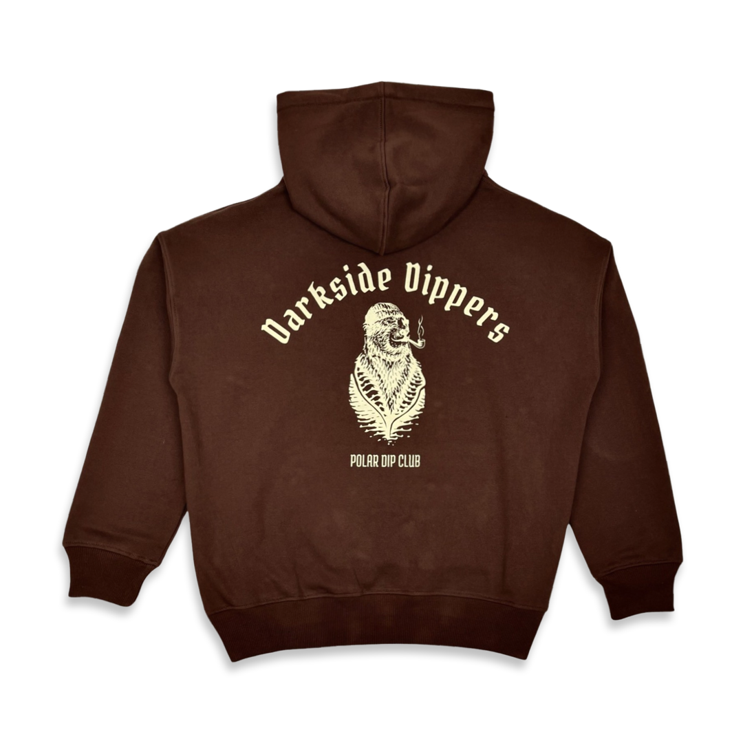 DARKSIDE DIPPERS HEAVYWEIGHT HOODIE - MOCHA - Darkside Dippers