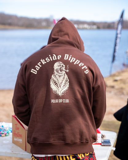 DARKSIDE DIPPERS HEAVYWEIGHT HOODIE - MOCHA - Darkside Dippers